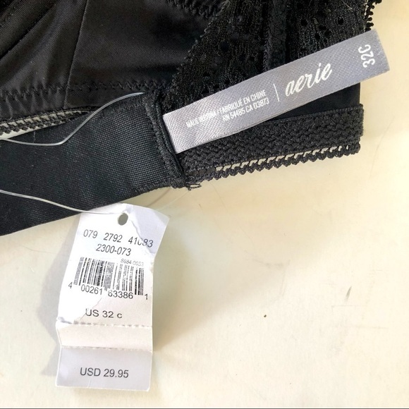 NWT aerie unlined triangle bra with lace trim 32C - Picture 7 of 9
